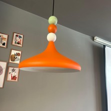 Bamyum Champion Renkli Boncuk Başlık Tekli Avize Sarkıt Salon Mutfak Butik Lamba Aydınlatma Avizeler