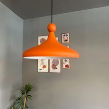 Bamyum Champion Turuncu Boncuk Başlık Tekli Avize Sarkıt Salon Mutfak Butik Lamba Aydınlatma Avizeler