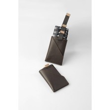 Cengiz Pakel Hakiki Deri Minimalist İnce Kartlık - 2511 - Kahve/Toprak