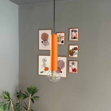 Bamyum Mika Turuncu Sarkıt Avize Sarkıt Lamba Koridor Duvar Merdiven Antre Oturma Odası Avizeleri