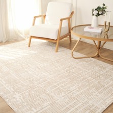 Kaşmir Halı 7/24 Iskandinav Sten Bej Salon Mutfak Halısı Yolluk