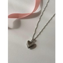 Marsel Xuping Kalp Model Bombeli Zirkon Taşlı Silver Renk Kolye