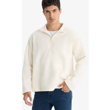 DeFacto Yumuşak Tuşe Polar Sweatshirt F0448AX25AU
