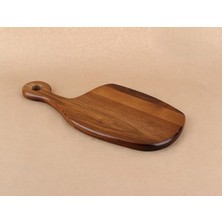 Home El Yapımı Doğal Akasya Ağacı Ahşap Kesme ve Doğrama Tahtası – Şık Tasarımlı, Dayanıklı, Et, Peynir, Ekmek, Sebze ve Meyve Kesim, Mutfak Için Ahşap Kesim Panosu (Aura, 28X25 Cm)