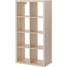 IKEA Kallax Açık Raf Ünitesi Ağartılmış Meşe Görünümlü 77 x 147 cm