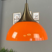 Bamyum Yimpi Parlak Turuncu Avize Tekli Sarkıt Eskitme Kubbe Başlık Salon Mutfak Dekoratif Aydınlatma