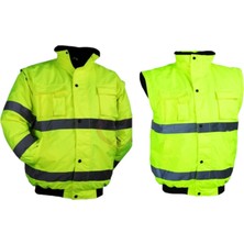 Junıor Junior Jn 1021F Kolu Çıkmalı Oxford Reflektörlü Mont (Sarı)