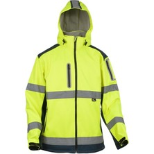 Vizwell WJK177 Softshell Reflektörlü Mont (Sarı)