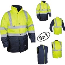 Izrasa Nt-44 Oxford 5 In 1 Reflektörlü Parka (Sarı/lacivert)
