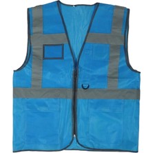 Kalant Fileli Reflektörlü Mühendis Yeleği (Turkuaz)