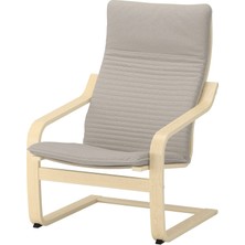 IKEA Poang Sallanan Koltuk Knisa Açık Bej Huş Yüksek Arkalıklı