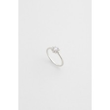 So CHIC Sonsuzluk Çiçeği 18 Ayar Beyaz Altın Kaplama Gümüş Yüzük