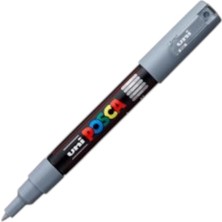 Uniball Posca 0.7 Su Bazlı Boyama Markörü Gümüş- (Uni-Pc-1m ) (N)