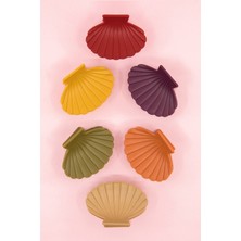 H&E Design Kadın 6'lı Renkli Deniz Kabuğu Midye Mandal Toka Seti