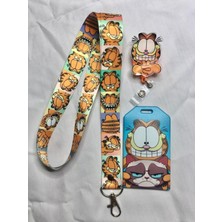Hediyebum Garfield Neşeli Halleri Boyun Askısı Yoyo ve Kartlık Set