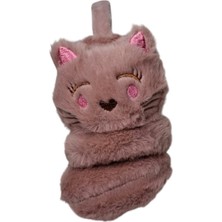 Spteks Kepp Kız Çocuk Koyu Pembe Renk Ayıcık Figürlü Sıcak Tutan Kışlık Peluş Kulaklık