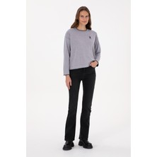U.S. Polo Assn. Kadın Siyah Slim Flare Fit Jean Pantolon 50316567-DN0027