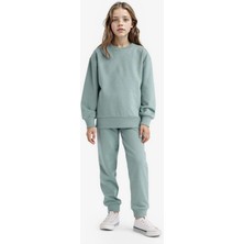 DeFacto Kız Çocuk Standart Fit Basic Düz Beli Lastikli Okul Jogger Eşofman Altı Y1226A625AU