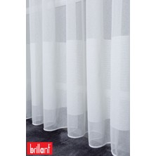 Brillant Keten Alın 1/2 Orta Pileli Ütü Istemez Kırışmaz Yeni Sezon Salon Oda Tül Perdesi