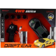 Mega Oyuncak 1:24 Uzaktan Kumandalı Sport Drift Car Gri - Sarı