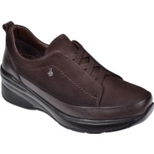 Beety Hakiki Deri Dolgu Taban Comfort Kadın Ayakkabı BEE-069   Kahve Nubuk