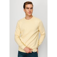 İGS Erkek Sarı  Bisiklet Yaka Sweatshirt