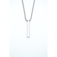 IDR Silindir Çubuk Gümüş Kaplama Örme Zincir Kolye