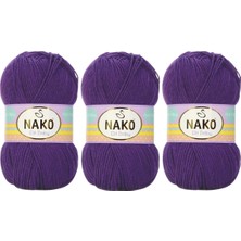 Nako Elit Baby Örgü Ipi 3 Adet Erik Moru 10253