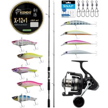 Yek Outdoor Pro Spin Seti Shimano Kamış Fx Xt Spinning Moderate Fast 2,40M 14-40G 2pc&savage Gear Sgs8 4000 Fd 8+1bb Olta Makinesi