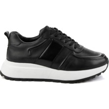 Bambi Siyah Hakiki Deri Erkek Sneaker E01401011343