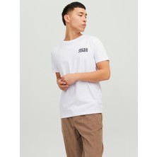 Jack & Jones Erkek Bisiklet Yaka Logolu Tisört - Corplogo