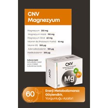 Cnv Magnezyum Magnezyum Malat, Sitrat Vitamin B6 ,b12 60 Tablet Enerji Verir Sindirimi Düzenler