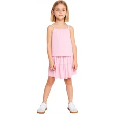 Ersefa Kız Çocuk %100 Pamuklu Atlet ve Etek Ikili Takımı Rahatlık ve Şıklık Bir Arada Kaliteli Şık