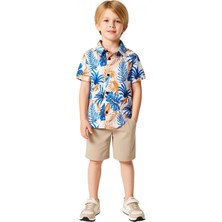 Ersefa Erkek Çocuk Poplin Gömlek ve Şort Seti Günlük Şıklık ve Konfor Kaliteli Şık Rahat