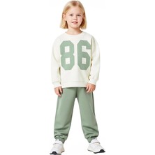 Ersefa Genç Kız Pamuklu Oversize Sweatshirt ve Eşofman Altı Takımı Spor ve Eğlence Kaliteli Şık Rahat