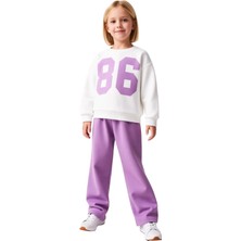 Ersefa Genç Kız Pamuklu Oversize Sweatshirt ve Eşofman Altı Takımı Spor ve Eğlence Kaliteli Şık Rahat