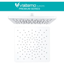 Romena | Valtemo Beyaz Kare Yağmurlama Tepe Duş Başlığı - Kolay Kireç Temizleme