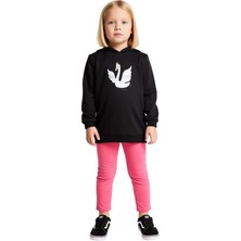 Ersefa Kız Çocuk Kuş Desenli Pamuklu Sweatshirt ve Tayt Seti Kaliteli Şık Rahat  Günlük