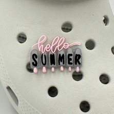 Balp Charm Terlik Süsü ve Aksesuarı , Çanta Süsü – Jibbitz 3D Hello Summer Logo Aksesuar