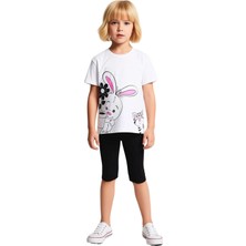 Ersefa Kız Çocuk Pamuklu Örme Takım Oversize T Shirt ve Esnek Tayt ile Enerjik Günler Kaliteli Şık