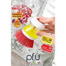 Deterjan Hazneli Bulaşık Fırçası | Deterjanlı Fırça | Butonlu Pratik Deterjanlı Bulaşık Fırçası