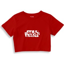 The Lucid Lab Star Wars Crop Tişört - Kırmızı