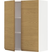 Hobiurun Mutfak duvar dolabı, VOXTORP meşe görünümlü, 80x100 cm, 2 kapaklı