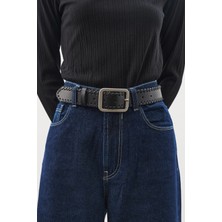 Manuka Örg Detaylı Tokalı Bel Kemeri Siyah