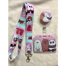 Hediyebum Kafadar Ayılar Boyun Askısı Yoyo ve Kartlık Set