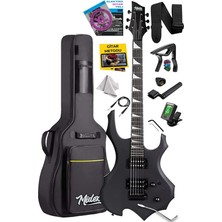 Force Masif Ağaç Üst Seviye Elektro Gitar H-H Profesyonel Full Set Aksesuarlı
