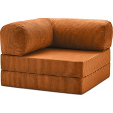 Modüler Köşe Minderi 100X100  Fitilli Kadife, Rahat, Dayanıklı, Çok Amaçlı Yer Minderi