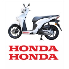 Yamanb Honda Dio Marşpiyel Sticker Honda Sticker 2 Adet 20CM Beyaz
