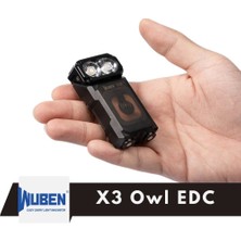 Wuben X3 Owl 700 Lümen Edc El Feneri – 180° Dönen Kafa, Kablosuz Şarj Kutusu, Çift LED