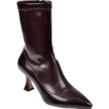 Pullman Streç Ince Topuklu Kadın Bot PL-396   Kahve